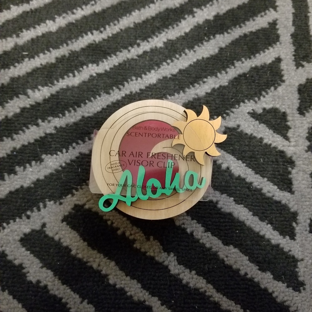 "Aloha" Car Air Freshener Visor Clip